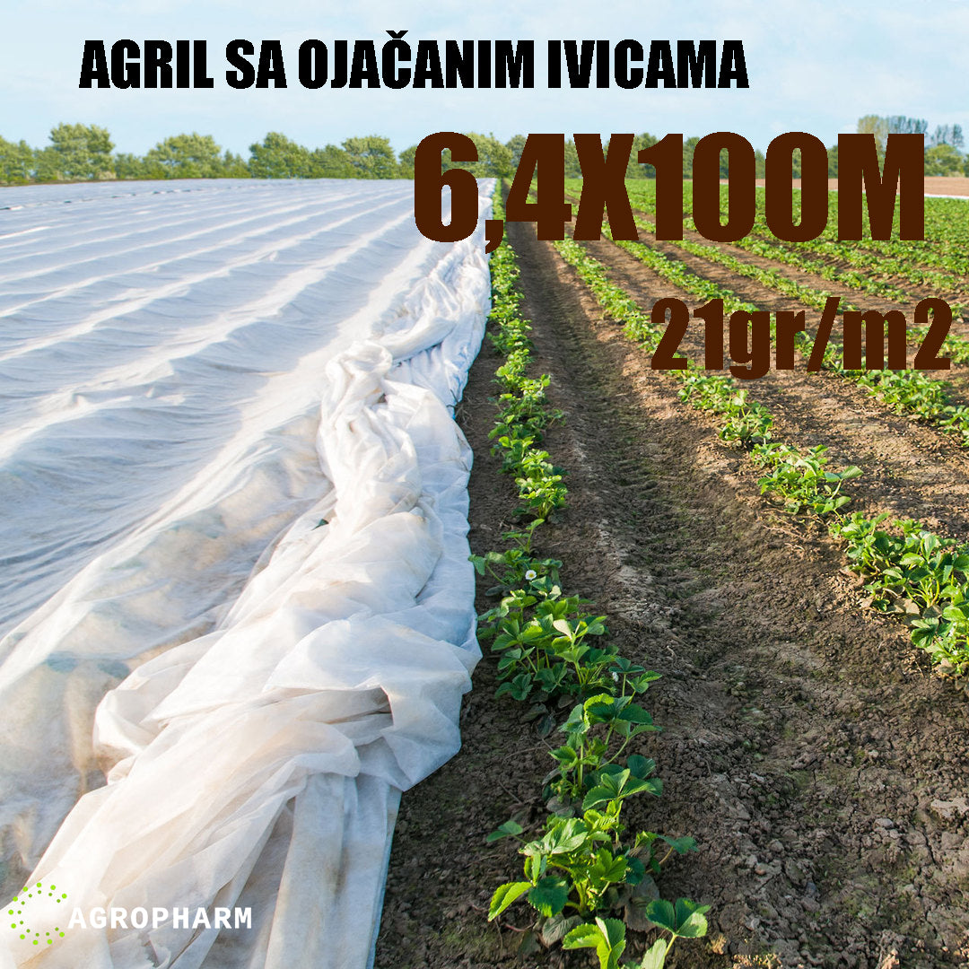 Agril folija protiv mraza 6.4x100m sa ojacanim krajevima 21gr/m2