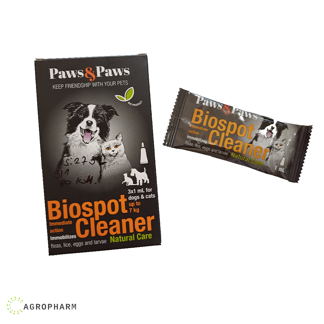 Biospot cleaner ampule protiv buva i krpelja za pse i macke do 7kg