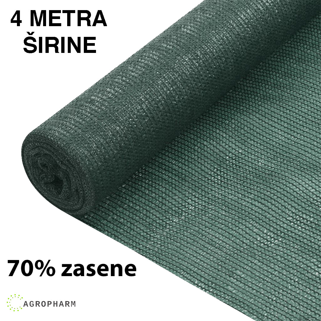 Mreža za zasenu 4m širine 70% zasene