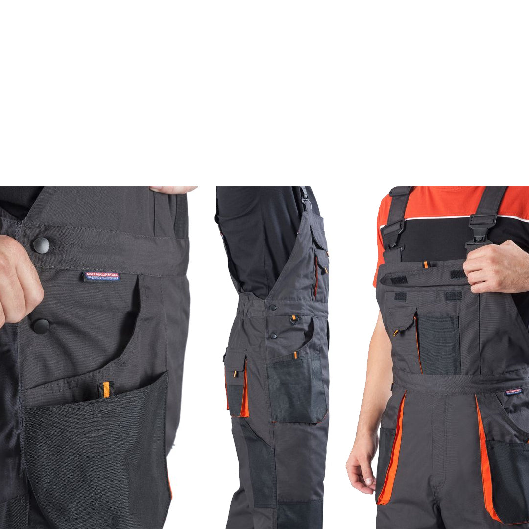 Radni polukombinezon sa tregerima sivi Emerton