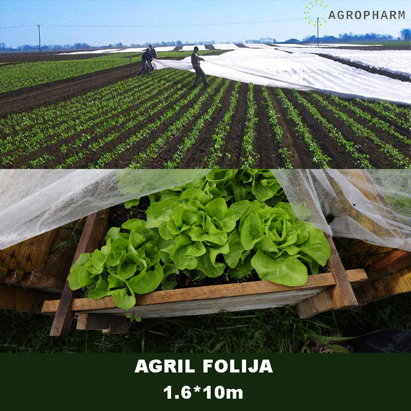 Agril folija 1,6x10m Sečena