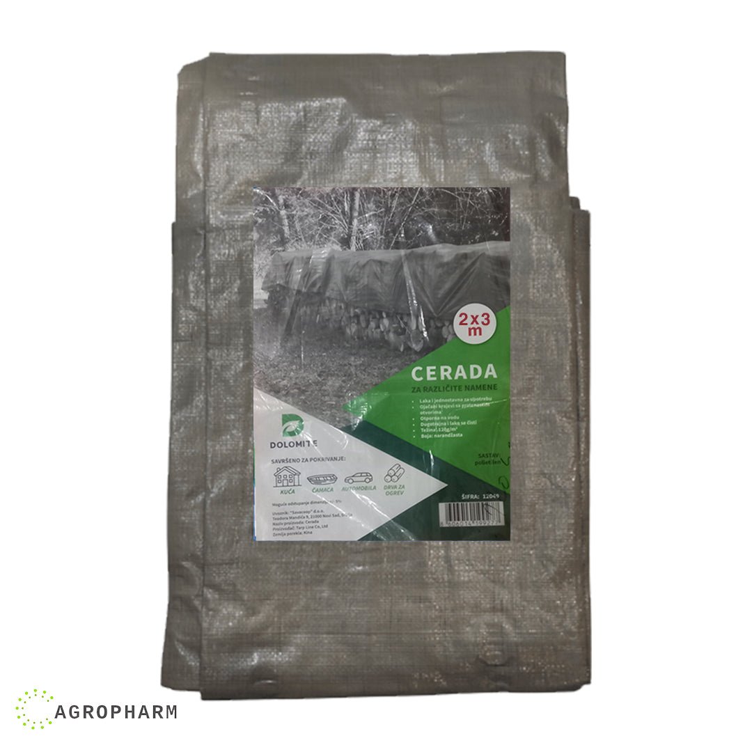 Cerada siva 2x3m 150gr Dolomite