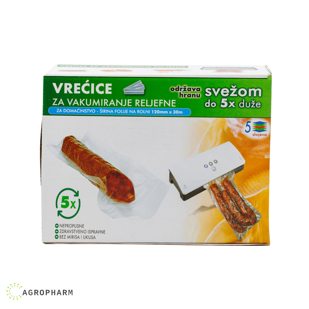 Kese za vakumiranje mesa 12cmx30m u rolnama