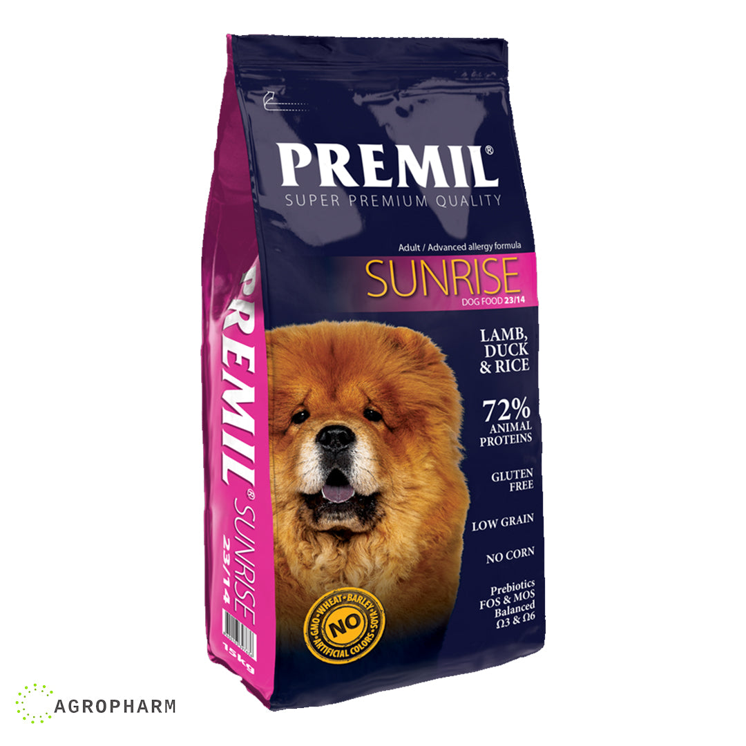 Premil SUNRISE 3kg, 15kg za osetljive pse bez glutena