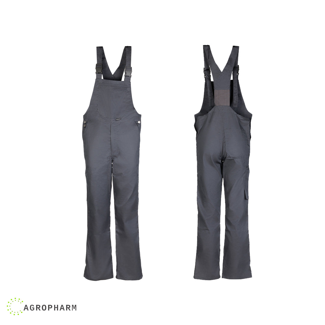 Radne pantalone sive sa tregerima Monsun