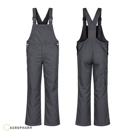 Radne pantalone sive sa tregerima Monsun
