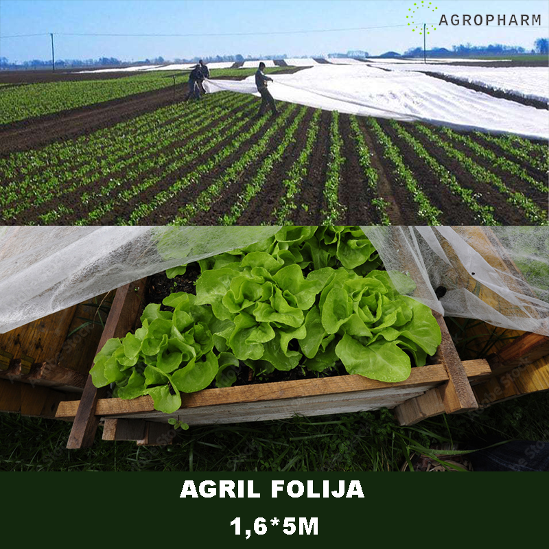 Agril folija 1,6x5m Sečena