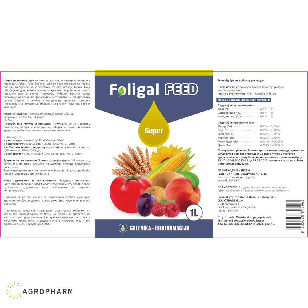 Foligal Feed Primena